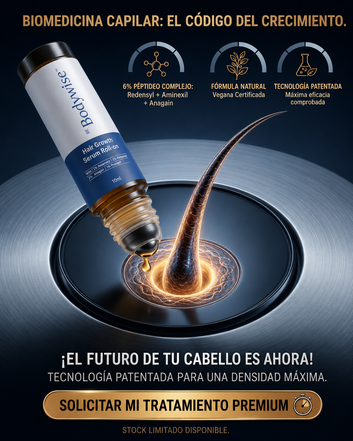KIT X2 BodyWise Hair Growth Serum 10ml